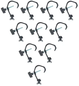 10x Theaterhaken Scheinwerfer Haken Truss Clamp Traversen EUROLITE TH-22 Schwarz - Bild 1 von 9