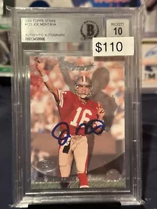 2000 topps stars Joe Montana Beckett 10 Certified - Picture 1 of 2