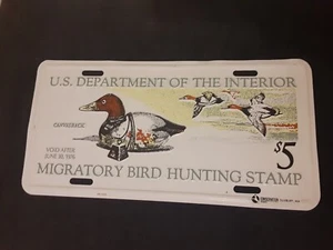 Vintage. U.S.DEPARTMENT OF INTERIOR WETTVOGEL JAGDFAHRZEUG NUMMERNSCHILD  - Bild 1 von 5