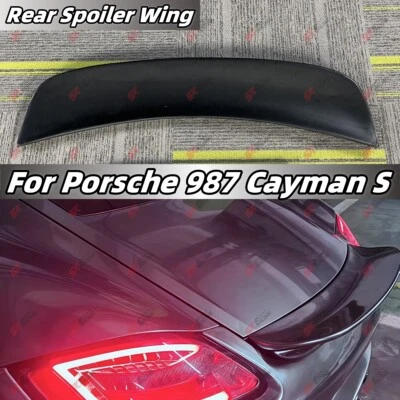 Alerón trasero negro brillante fibra de carbono/fibra de carbono para Porsche 987 Cayman S 2006-2012 Foto 1 de 4