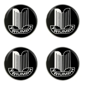 Triumph Grille Logo Self Adhesive Set of 4 Gel Wheel Centres - Picture 1 of 1