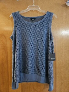 Simply Vera by Vera Wang TANK TOP - Size Medium, NWT 420 Baron Blue Kohls 2fer  - Picture 1 of 6