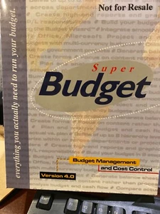 NEW UNUSED Super Budget Version 4.0 Budget& Cost Control+ License Disk NFR - Picture 1 of 7