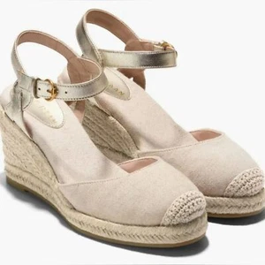 Cole Haan Women's Cloudfeel Platform Espadrille Lined Wedge Sandals 9.5 80MM NWT - Picture 1 of 16