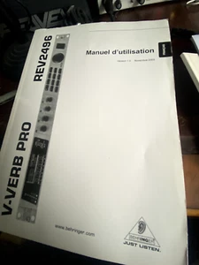 Behringer V-Verb rev 2496 manual --- please check languages(not English) - Picture 1 of 11