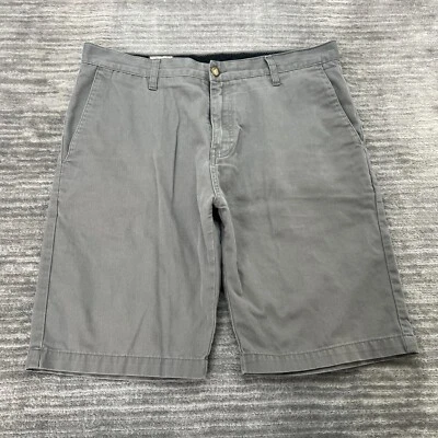 Volcom Shorts Size 34 Mens Chino Flat Front Casual Gray - Image 1 of 4