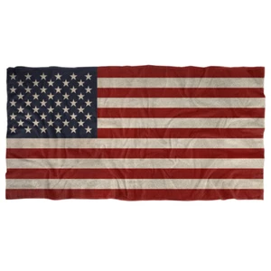 Old American Flag USA 4th of July Beach Towel 30"x60" - Picture 1 of 6