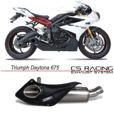 Triumph Daytona 675 R 2013-18 Slip-On Muffler Exhaust CS Racing Without Headers - Изображение 1 из 4