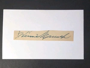 Heinie Manush Signed Autograph Cut Debut 1923 Detroit Tigers Washington Senators - Picture 1 of 2