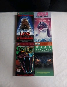 4x Horror Sci-Fi Creature Feature VHS Lot - Lake Placid, Orca, Python, Anaconda - Picture 1 of 6