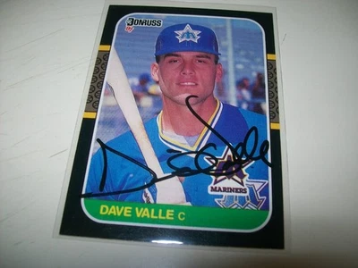 1987 DONRUSS DAVE VALLE AUTOGRAPH SIGNED AUTO #610 SEATTLE MARINERS - Image 1 of 4
