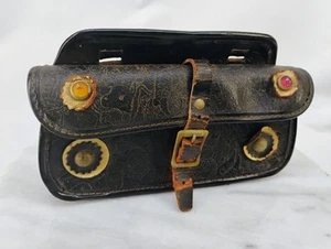 Vintage Leather Childrens Western Belt Pouch Costume SURPRISE INSIDE LOOK !!! - Picture 1 of 15