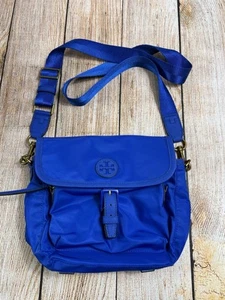 Tory Burch Scout Nylon Crossbody Blue Bag - Imagen 1 de 15