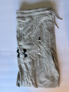 NWT Under Armour Mens Fitted Jogger Sweatpants Dark Lt Gray Athletic Lounge 2XL - Picture 1 of 4