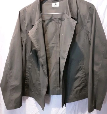 Lovely d/C Jeans Light Khaki Green Jacket Woman's 1X Lightweight  - Imagem 1 de 4