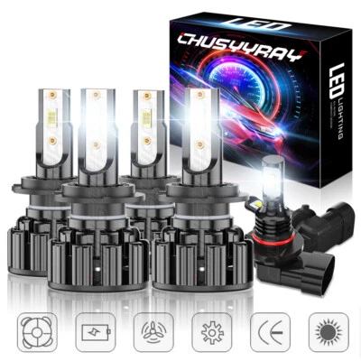 Combo faros LED + kit faros antiniebla para Mercedes-Benz C240 C320 2001-2005 Foto 1 de 4