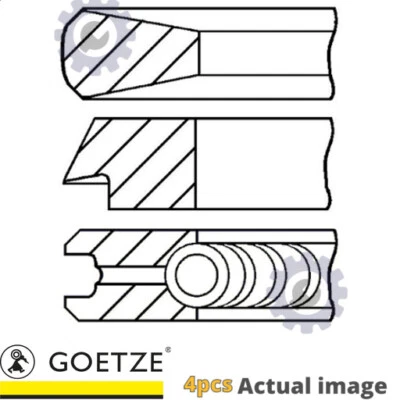 4X KIT ANILLO PISTÓN NUEVO BMW X3 E83 M57 D30 M47 D20 5 E60 N47 D20 C GOETZE Foto 1 de 4