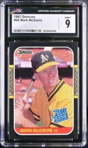 1987 Donruss #46 Mark McGwire CGC 9 MINT Graded Rookie Card Oakland Athletics - Picture 1 of 2