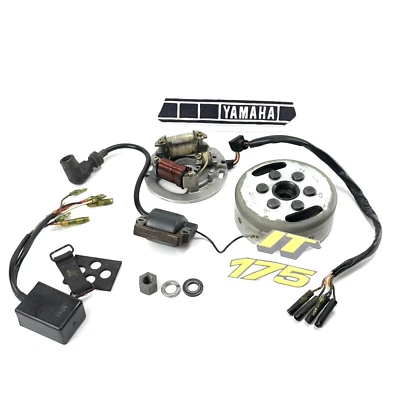1980 Yamaha IT 175 Oem Electrical Assembly Stator Coil Flywheel Cdi Generator - Image 1 of 4