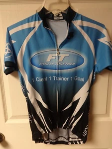 Vintage Fitness Together # 2 Cycling Bike Jersey Shirt Men L MADE by Champ-sys - Picture 1 of 9