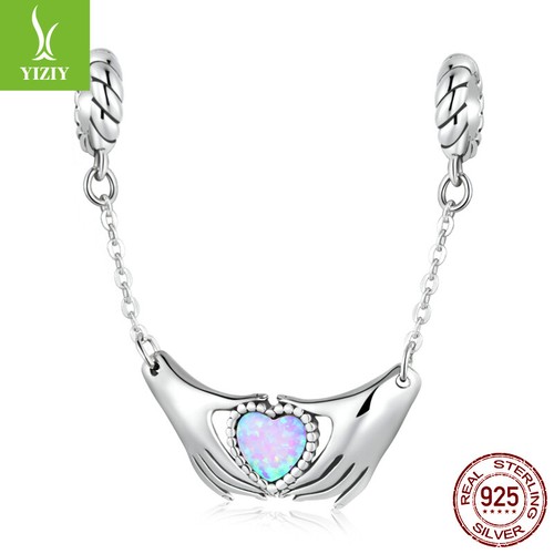 VALENTINO Bracciali Moda Donna Autentici Argento Sterling 925 Mani Amore Perline Adattamento