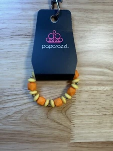 Paparazzi Modeschmuck gelb, orange silber Perlen Stretch Armband - Bild 1 von 4