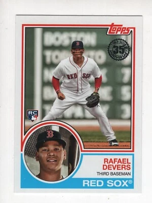 2018 Topps Update Rafael Devers Rookie Card Boston Red Sox #83-47 - Image 1 of 2