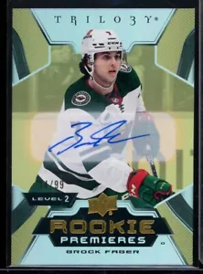 2023-24 Upper Deck Trilogy Gold Autographs #199 Brock Faber 34/99 - Bild 1 von 2