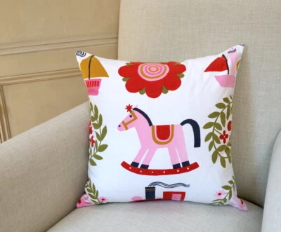 Cushion Cover Vintage Fabric 'Jackanapes' 1966 by Juliet Glyn-Smith for Conran  - Image 1 of 4