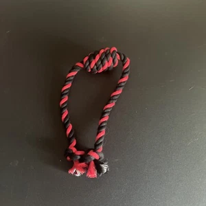 Red/Black Handmade Rope Dog Toy Medium - Picture 1 of 7