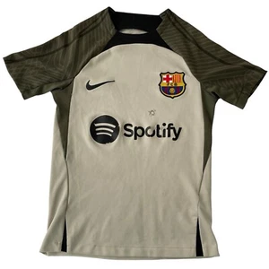 Nike Barcelona 2023-24 Strike DriFit Boys Training Jersey Sequoia/Beige SZ S - Picture 1 of 8