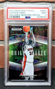STEPHEN CURRY 2022 Panini Prizm Draft Picks Neon Green Circles BRILLIANCE #'d /5