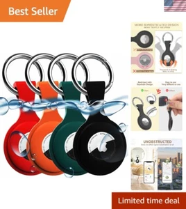 4-Pack Anti-Lost Silicone AirTag Holders with Keychain - Pet & Luggage Tracker - Picture 1 of 8