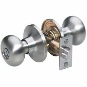 Keyed Entry Door Lock, Biscuit Style Knob, Satin Nickel, BCO0115 Hardware & Home