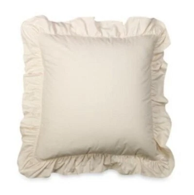 New Smoothweave ruffled euro pillow sham in Ivory 26" X 26"