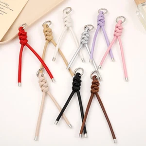 Llavero Colgante Cuerda Cuero PU Tejido a Mano Versátil Bolso Accesorios - Imagen 1 de 21
