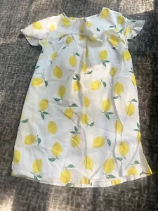 Carters girls size 7 Toddler lemon print Cotton dress - Picture 1 of 2