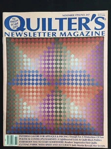 Quilter's Newsletter Magazine November 1992 - Foto 1 di 2