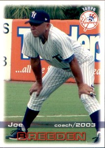 2003 Tampa Yankees Grandstand 6 Joe Breeden Hitting Coach Melbourne Florida Card