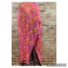 Pink gold saree scarf