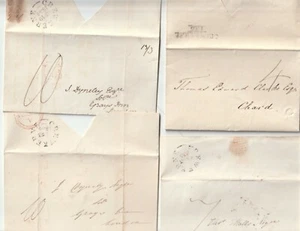 1826/35 (2 I/L 2 INVOLUCRI) 4 FRANCOBOLLI CREWKERNE A LONDRA SHAFTESBURY & CHARD - Foto 1 di 2