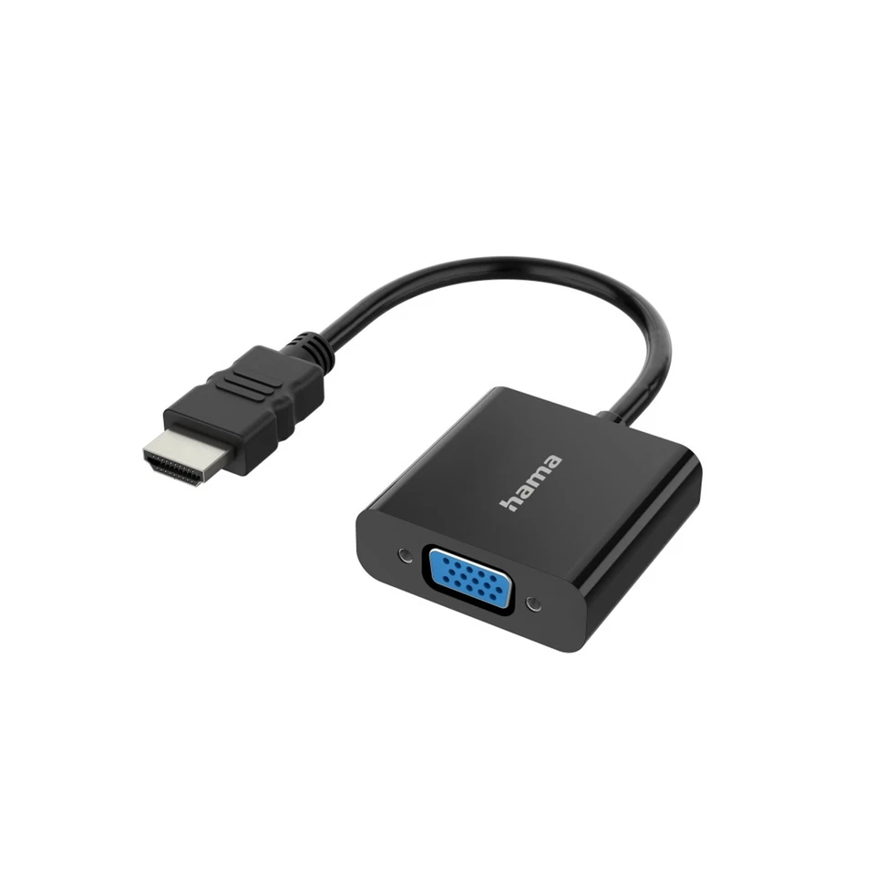 Hama Video Adapter Konverter HDMI auf VGA 0,15m Full-HD 1080p + 3,5mm Klinke AUX - Bild 1 von 2