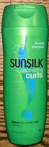 Lot of 2 Sunsilk De-Frizz Captivating Curls Shampoo Discontinued Green Bottles - Picture 1 of 2