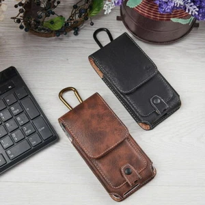 Vertical Cell Phone Belt Clip Holster Pouch Buckle Wallet Card Holder Case Cover - Picture 1 of 27