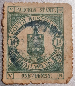 Schöne uralte Klassik Briefmarke weltweit aus Süd - Australien - Bild 1 von 2