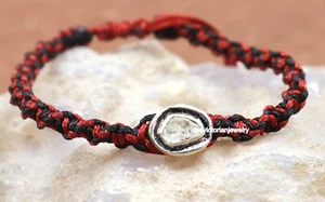 Natural Polki Diamond 925 Silver Sterling Thread Bracelet Charm Jewelry  Gift - Picture 1 of 8