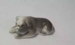Miniature Gray Pug Dog Figurine - Picture 1 of 9