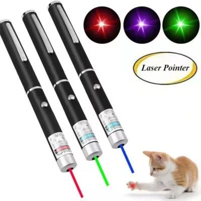 Lustige Katzen Hunde Rot Lila Grün Licht Laser Pen Jagd Laser Camping Tools
