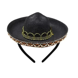 2X Damen Mini Party Hut Sombrero Mexikanisch Stil Kappe Mütze Kostüm Kinder - Bild 1 von 5