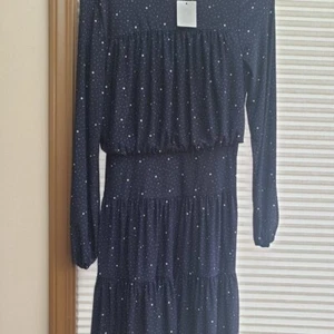 Lauren Kleid schwarz mit cremefarbenen Punkten Größe 10 - Bild 1 von 2